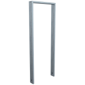 Lean-on hoop made of steel tube | Square tube, 80 x 20 mm | without cross bar | total width: 450 mm | hot-dip galvanized